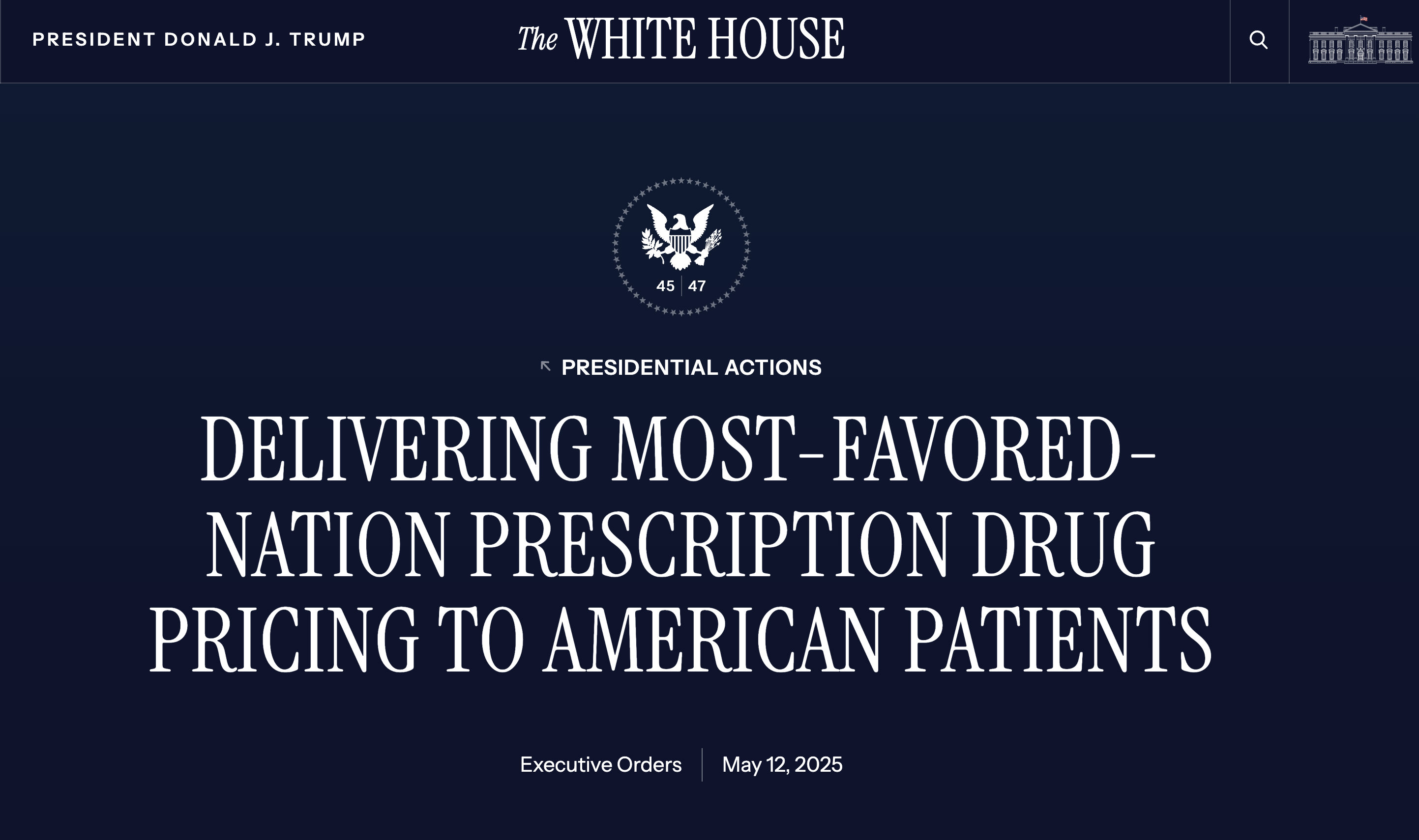 BAŞKAN TRUMP'IN İLAÇ KARARNAMESİ